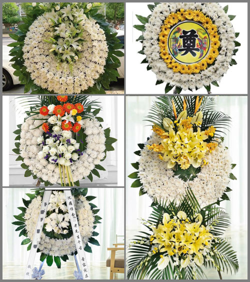 广东韶关市南雄市南亩镇中寺村花圈速递